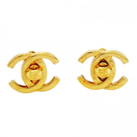 CHANEL Gold Earrings - Picture 1 of 9